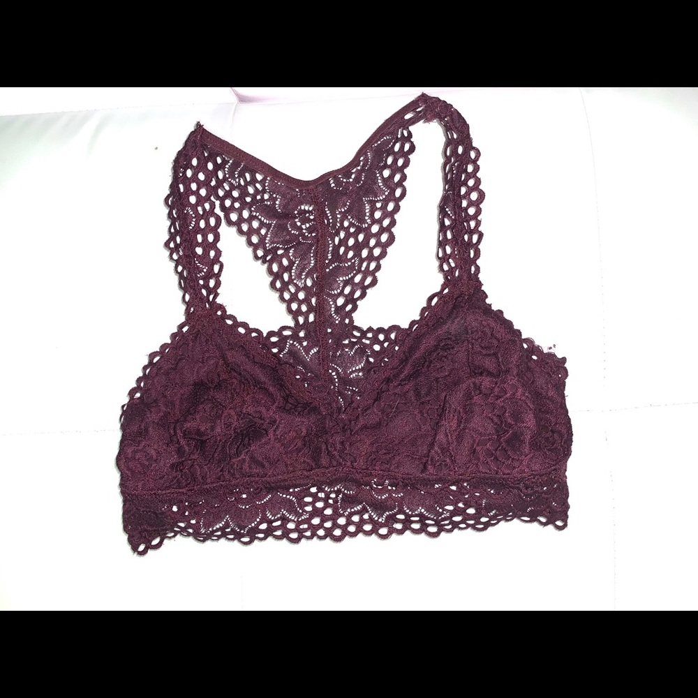 burgundy bralete